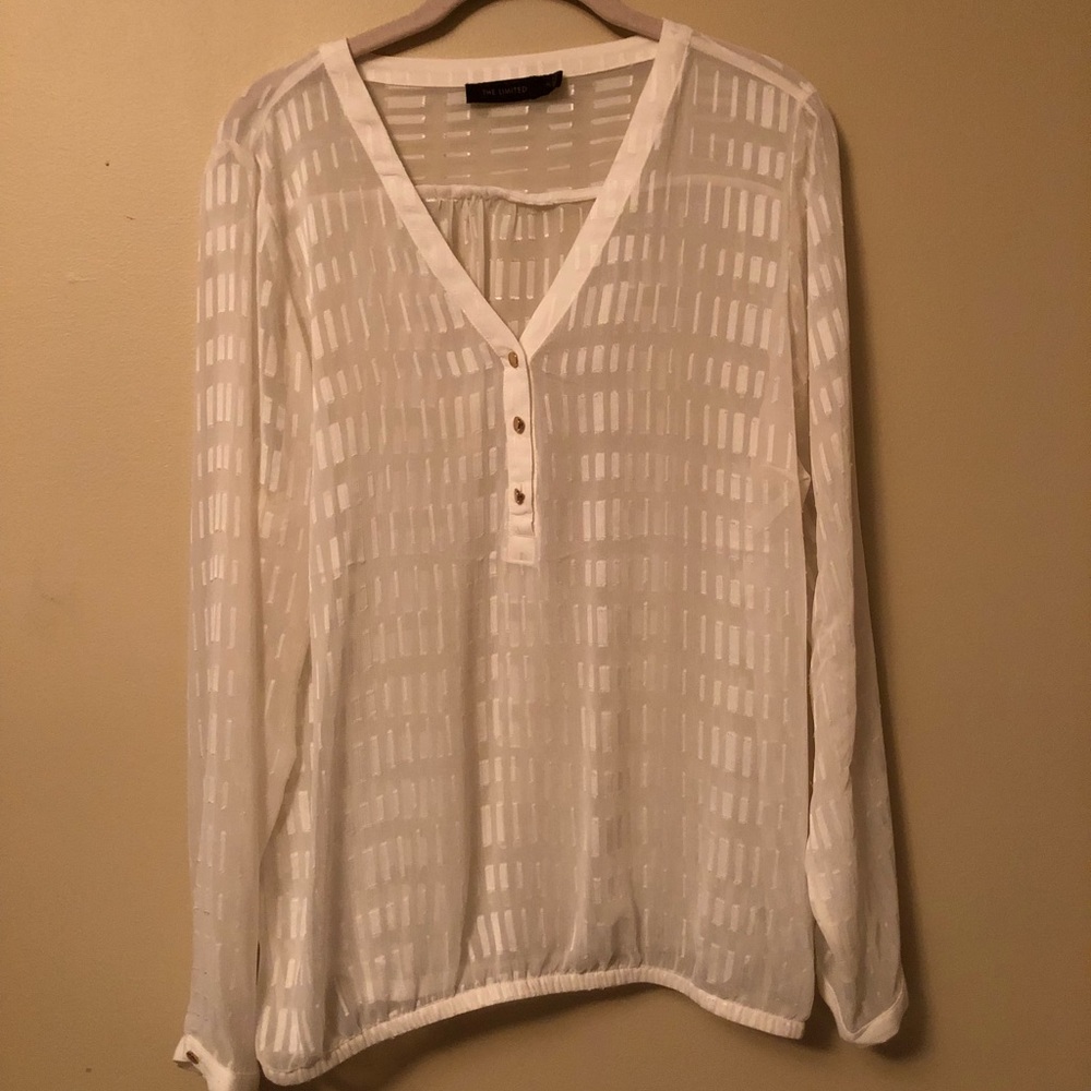 Sale! The Limited white sheer shirt, XL